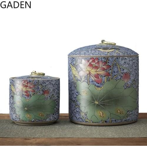 Household Retro Storage Tank Moisture-proof Storage Tank Coffee Bean Storage Box with Lid Kitchen Storage Tool Tea Container