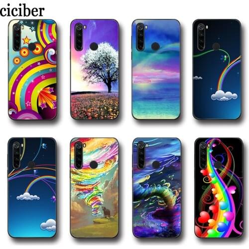 Vogue Rainbow Funda Case for Xiaomi Mi Note 11 10S 10T 11i 11X 9 Poco F3 M3 C3 X3 GT NFC Pro Lite Ultra Luxury Black Silicone
