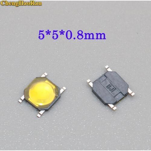 ChengHaoRan 5-50PCS 5*5*0.8mm for phone screen push button waterproof Tactile Switch Momentary tact SMD super tiny low profile