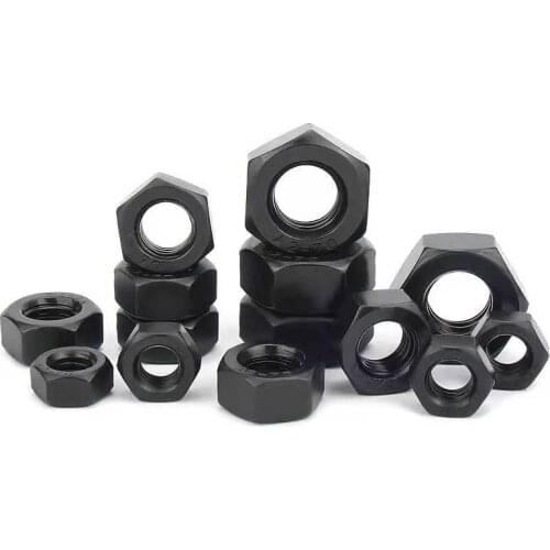 5/50pcs Black 304 Stainless Steel Hex Nut Hexagon Nut M1.6 M2 M2.5 M3 M3.5 M4 M5 M6 M8 M10 M12 Metric Thread DIN934