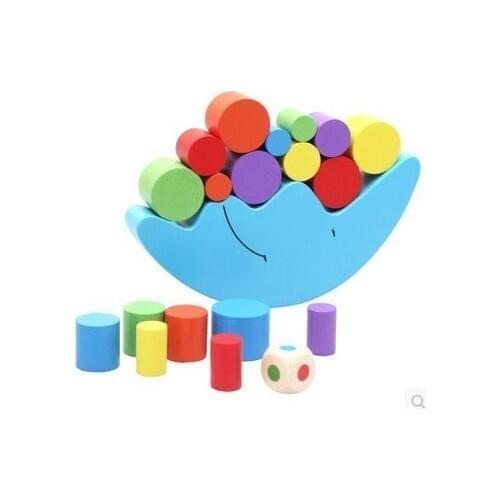 Hot Sale Baby Blocks Baby Toys Moon Balancing Game Educational Building Blocks Wooden Toy Geometric Blocks Child Birthday Gift