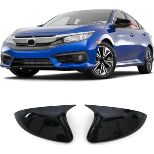 For Honda Civic FC5 2016 and After Bat Mirror Cover Piano Black Bright Black