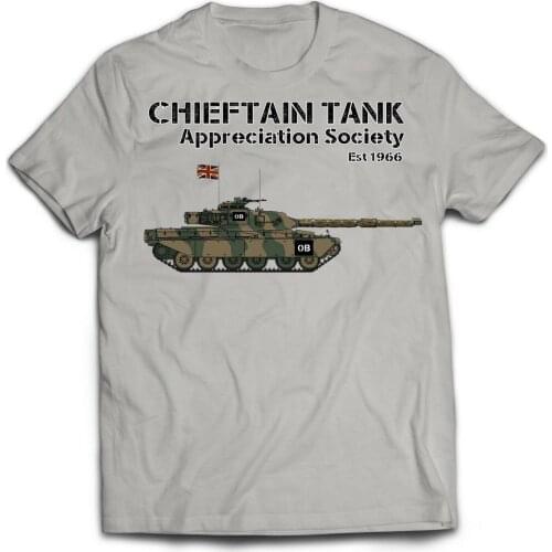 Chieftain Tank Appreciation Society Printed T-Shirt. Summer Cotton O-Neck Short Sleeve Mens T Shirt New S-3XL