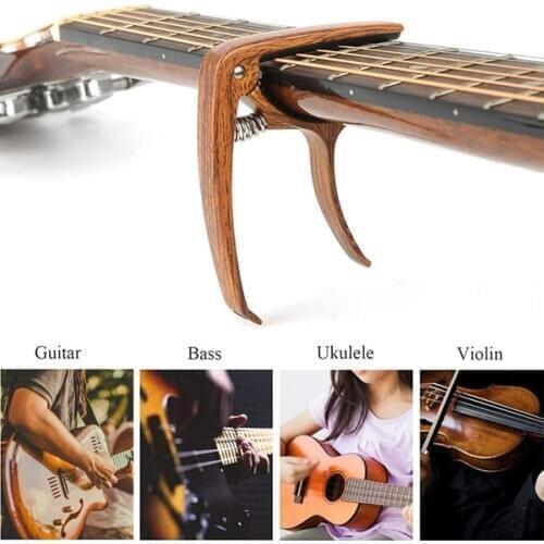 Guitar Capo Silicone Pads Zinc Alloy Capo for Acoustic and Electric Guitars Ukulele Banjo Bass Mandolin
