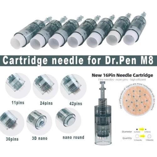 Derma Pen dr pen M8 Nano Agujas Meso Needle Cartridge 11/16/24/36/42 Pins/3D Needle MTS Tips For Dr.Pen M8