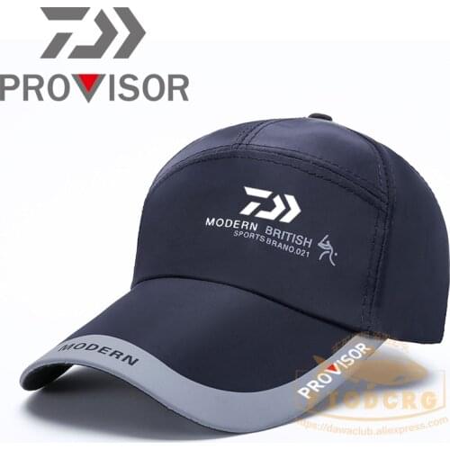 2021 New Daiwa Fishing Hat Anti-UV Cap Sports Men Extended Brim Sun Hat Summer Outdoor Fisherman Sun Hat Fishing Peaked Cap