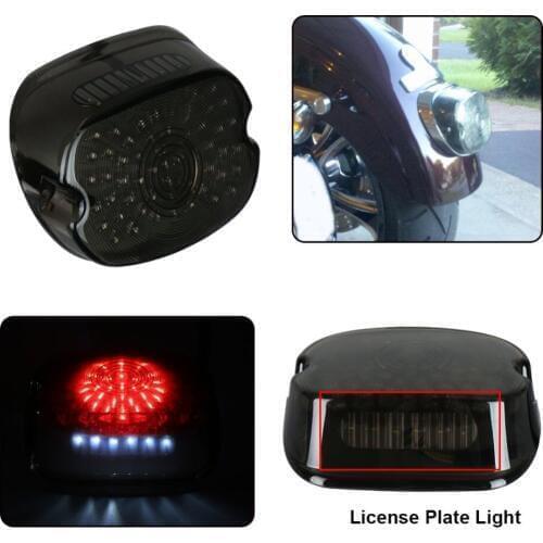 Smoked Low Short Laydown LED integrated Tailight Turn Signals