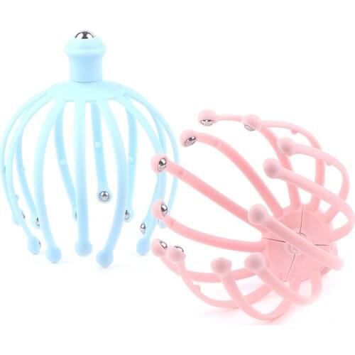 1Pcs Head Massager Octopus Scalp Stress Relax Spa Healing Alloy Health Care Tool Body Head Massage Beauty Tool