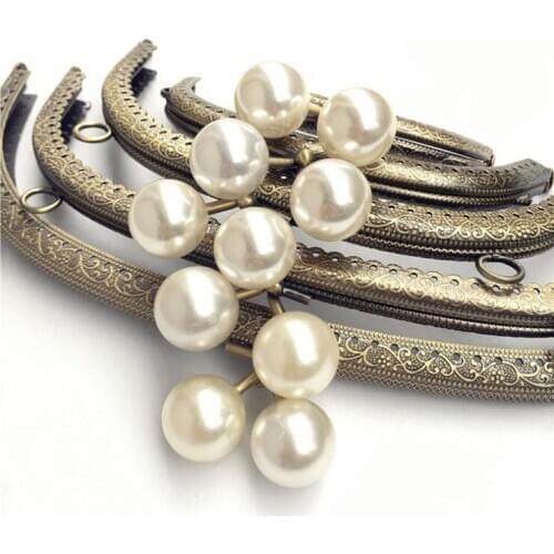 Metal Purse Frame Handle Bronze Curved Embossed Handle 12.5cm~ 20cm for DIY Purse arc Bag Accessories Good Quality