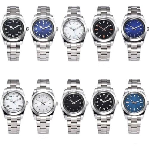 AIK Watch Mens 40mm Sapphire Mirror Divers Watch Luminous Hand 316L Stainless Steel Bracelet