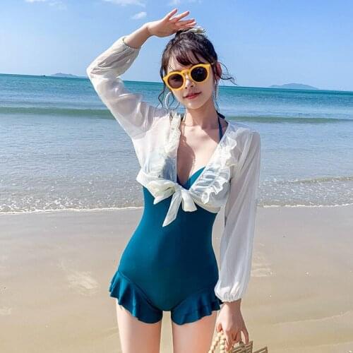 2021 New Korean Women Swimwear Sexy Strappy Bikini Swimwear One Piece Swimsuit Women Whole Woman Bikini Push Up Biquini