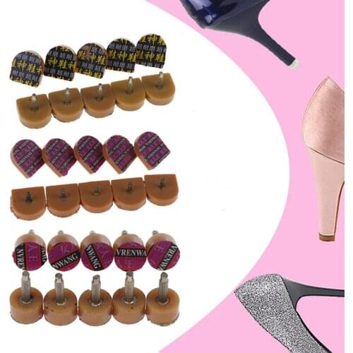 NEW 5 Pairs Brown High Heel Shoes DIY Repairs Tips Pin Dowels Lifts Replacement High Qualiy