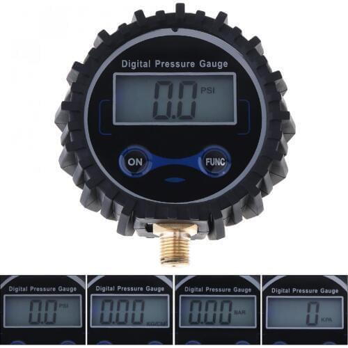 Portable ABS + Metal Precision Electronic Digital Car Tire Gauge with Night Vision and Metal Connector for Car Tire