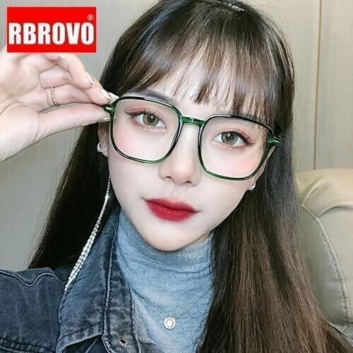 RBROVO Luxury Oversized Glasses Frame Women Retro Glasses Women Brand Eyeglasses Women/men Mirror Lentes De Lectura Hombre