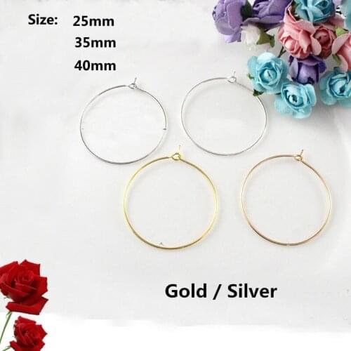 1pair Bohemian Big Circle Earring Bijoux For Women Wedding Party Gift Pendientes Diy Fashion Earrings Making Jewelry Findings