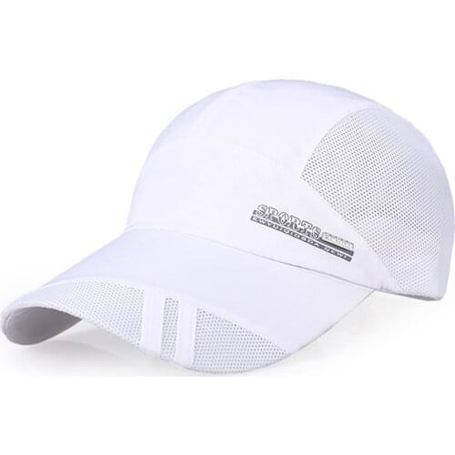 Logo Print Mesh Hat Quick-Dry Collapsible Sun Hats For Men Outdoor Sunscreen Women Baseball Cap Adjustable Summer Baseball Caps