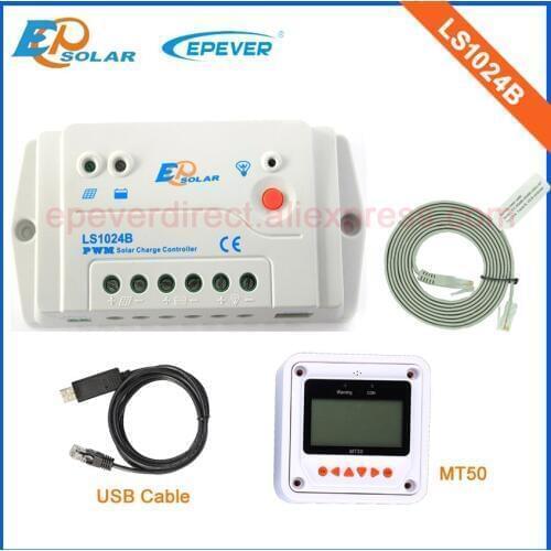 Solar panels regulator 10A 10amps EPEVER PWM LandStar series New generations LS1024B 12V/24V battery USB connect PC MT50 Meter
