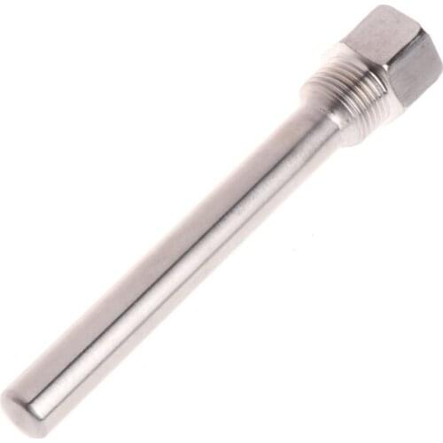 Stainless Steel Thermowell 1/2" NPT Threads 130mm Long For Temperature Sensors