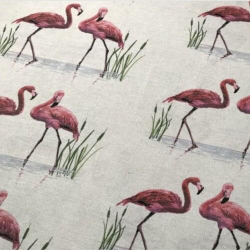 Buulqo Meter Retro Printed Bird cotton and linen fabric For DIY Sewing sofa curtain tablecloth home decor cotton fabric