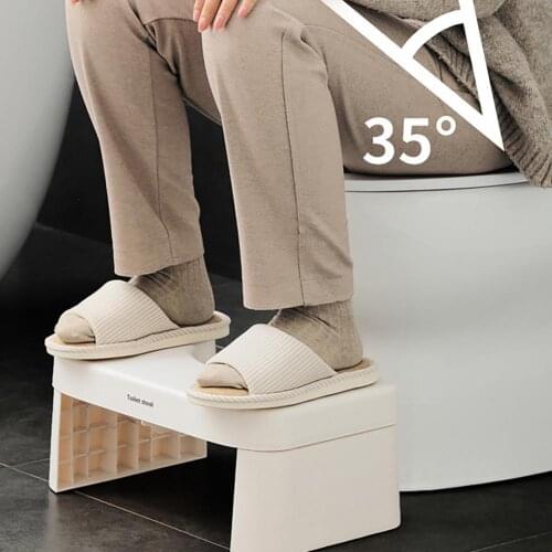 More Thicken Toilet Step Stool Arc Design Plastic Practical 35 Degrees Toilet Squat Stool Laxative artifacts for children