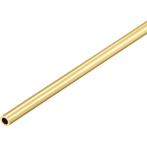 Uxcell Brass Round Tube 300mm Length 3mm OD 0.5mm Wall Thickness Seamless Straight Pipe Tubing