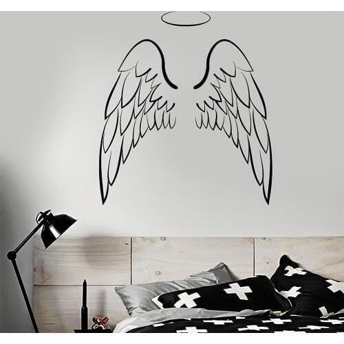 Angel Wings Vinyl Wall Decal For Nursery Baby Room Art Wall Sticker For Classroom Decor Bedroom Decoration Stickers Fashion W789