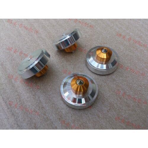 High quality aluminum audio amplifier foot amplifier chaiss Spikes tripod 39*26mm Ottomans Shock pads for amplifier case