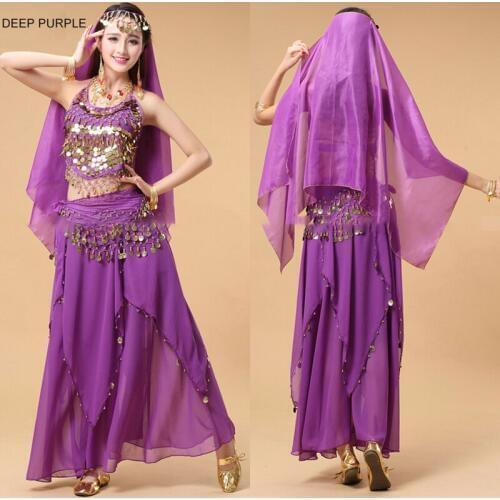 Woemns Performance Dance Wear 2018 Women Belly Dancing Clothes Outfits Waist Chain Skirt Professional Belly Dance Costume Sets