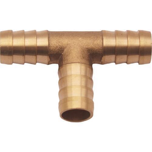 1/2" 12mm CAR HOSE BARB TEE Brass Pipe 3 WAY T Fitting Thread Gas Fuel Water