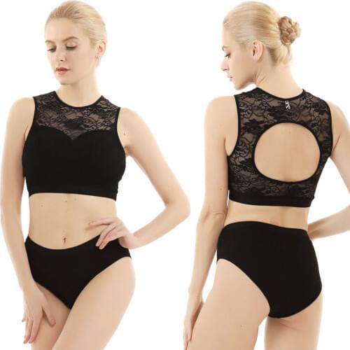 2Pcs Womens Pole Dance Wear Lace Suits Dancewear for Women Girls Lace Crop Tops with Hot Shorts female Pole Dancing Costume