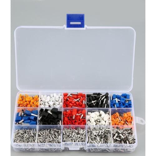 2340pcs/lot mixed 15 models Dual Bootlace Ferrule Kit Electrical Crimp Crimper cord wire end terminal block