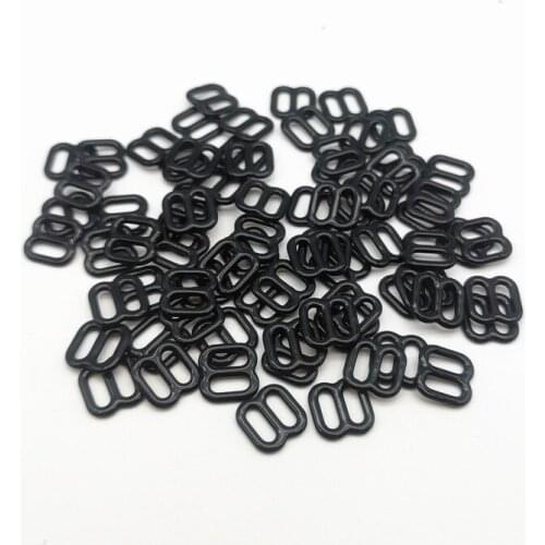 50pcs Mini 9x9mm Metal Belt Buckles For Doll Clothes Shoes Making Accessories Black White