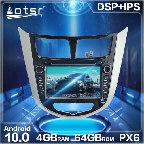 Android 10. 4GB+64GB Car GPS Navigation Auto Stereo HD Multimedia For Hyundai Accent Verna 2011 - 2017 Radio Player Headunit DSP