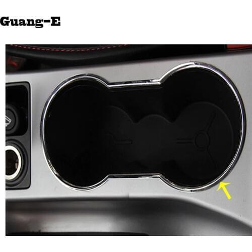 Car Detector Inner Interior Trims ABS Chrome Center Console Cup Gear Box Frame 1pcs For Ford Kuga Escape 2013 2014 2015 2016