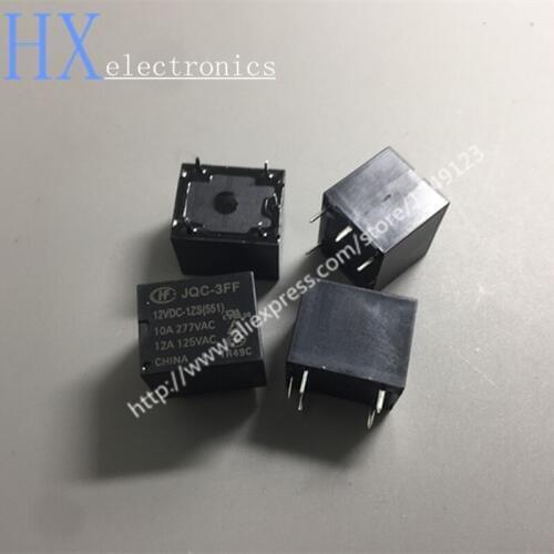 Free shipping 5PCS HF-JQC-3FF-5 005 9 009 12 012 24 024 VDC-1HS relay