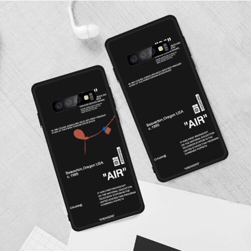Hot Off Sports Shoes Brand Phone Case for Samsung S21 S20 S10 S9 S8 Plus Note10 20 Ultra Sneakers ins White Label Black Cover
