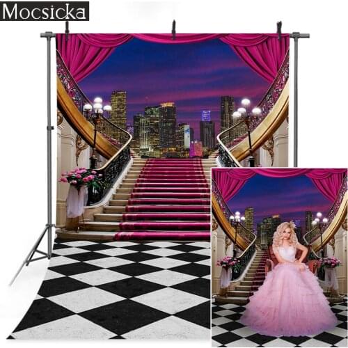 Csatle Palace Backdrop Sweet Princess Birthday Background Wedding Portrait Studio Photography Film Red Carpet Photocall Props