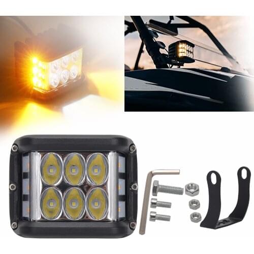 Truck ATV SUV Tractor Motorcycles 4x4 Vehicles 18W Off-Road LED Work Light Emitting Yellow/White Light 1 pcs