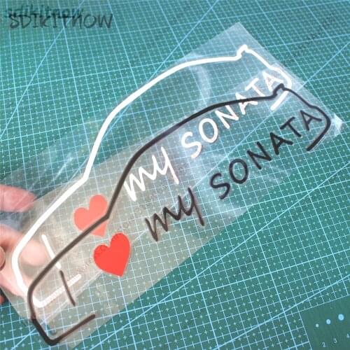 I love my car Decal Creative Sticker Styling Door Window Decoration For hyundai sonata 2011 2012 2018 2015 2016 accessories