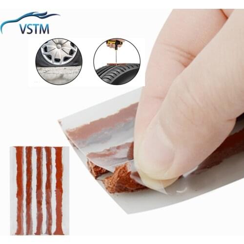 5PCS Tubeless Tire Repair Strips Stiring Glue for Tyre Puncture Emergency Car Motorcycle Bike Tyre Repairing Rubber Strips