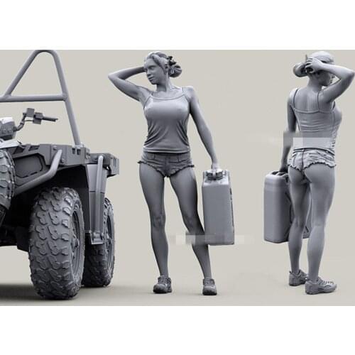 1:35 Resin Figure Model Kit Unassambled Unpainted X287 (NO CAR)