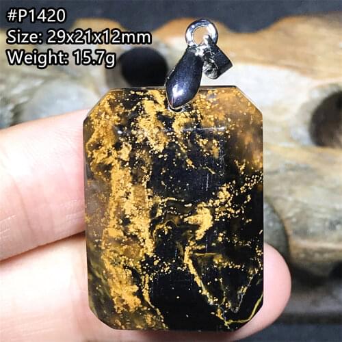 Top Natural Red Yellow Pietersite Pendant Jewelry For Woman Man Crystal Water Drop Beads Silver Namibia Energy Power Stone AAAAA