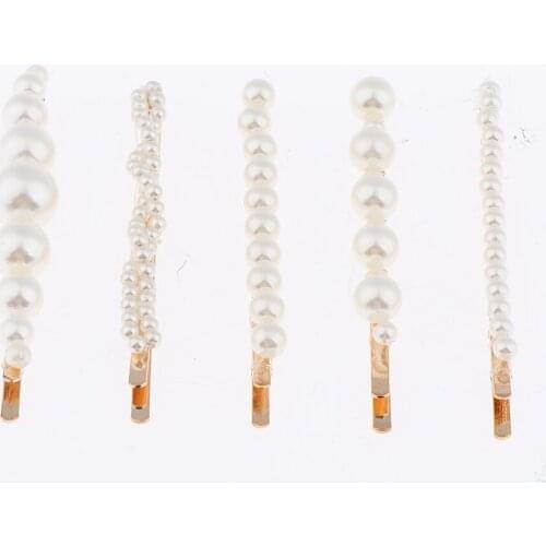 Fashion Hair Jewelry Vintage Style Imitation Pearl Decor Hair Clip Hairpin