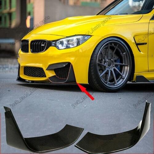 REAL CARBON FIBER FRONT BUMPER SPLITTERS LIP FOR 2015 2016 2017 2018 BMW F80 M3 F82 F83 M4