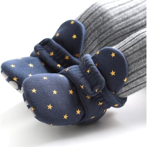 2021 Newborn Baby Socks Shoes Boy Girl Toddler First Walkers Booties Cotton Soft Anti-slip Warm Infant Crib Shoes