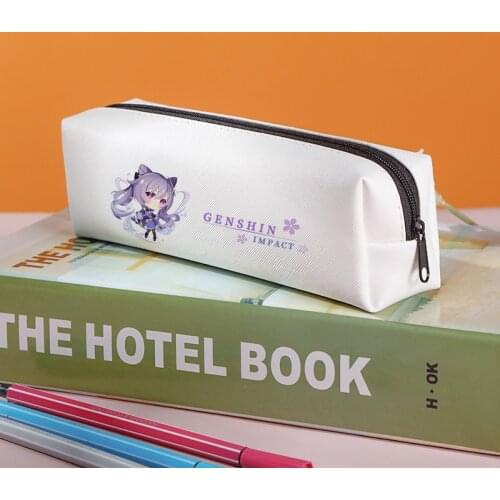 Game Genshin Impact Diluc Klee Venti Paimon Stationery Pencil Box Student Pen Bag Pencil Case High Capacity Storage Bag Gifts