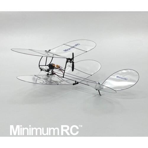 MinimumRC Shrimp V2 Biplane Ultra-light aircraft carbon fiber remote control glider indoor fixed wing three-way model aircraft
