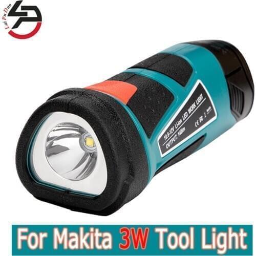 Suitable For Makita 3W Tool Light Emergency light Used For Makita 10.8V/12V Li-ion Battery 194550-6/DF030D/BL1013/DF330D