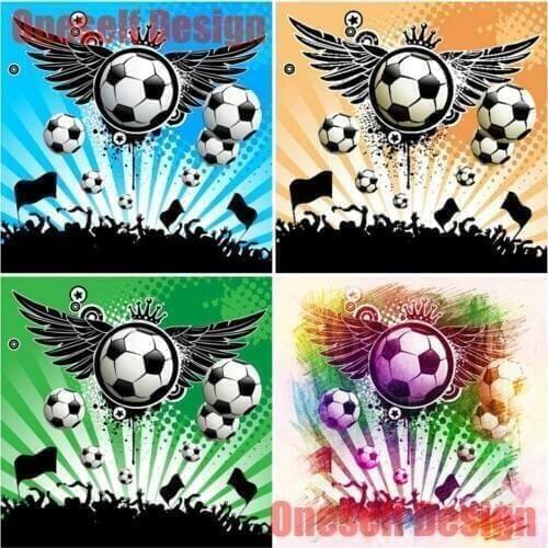 Popular 5d diamond painting full set football 5d diamond mosaic sale football rhinestone pictures christmas decortion for home