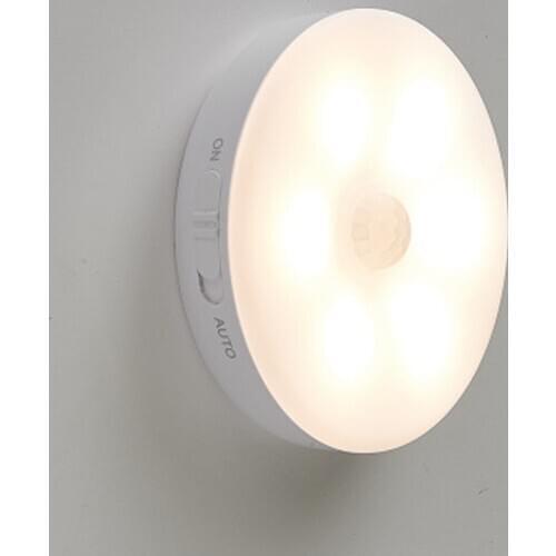 Portable USB Rechargeable Night Light with PIR Motion Sensor for Home Toilet Cabinet Restroom Kitchen Loft Table Wall Book Lamp